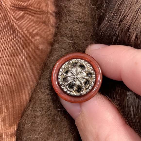 Angora Rabbit Fur Hair Vintage Genuine Embellished Rhinestone Jacket Size Large - Picture 6 of 14